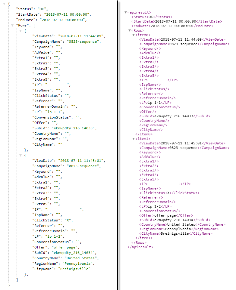 API Visitor Stats