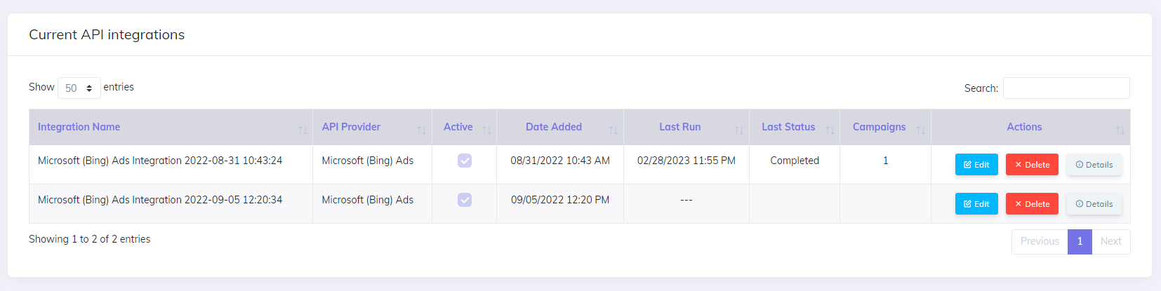 API Integrations Report