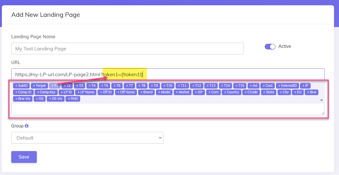LP Management overaly tokens