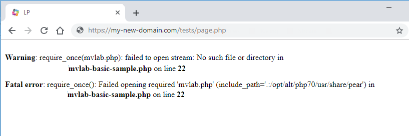 MVLab error 1