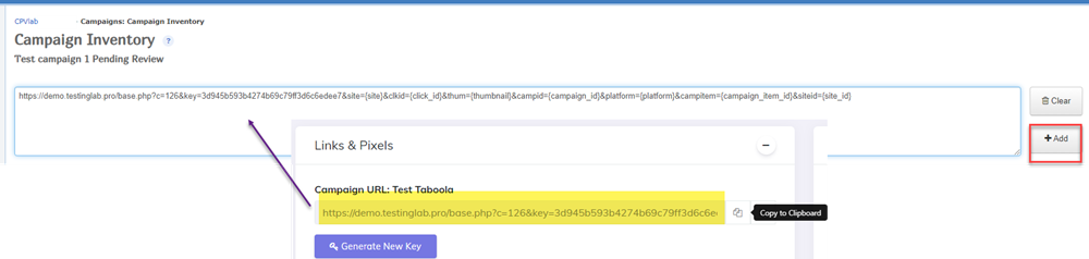 Taboola Add Campaign