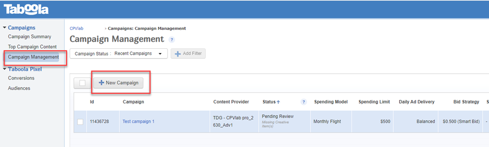 Taboola New Campaign