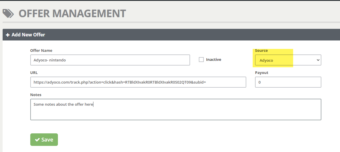 Adyoco offer management
