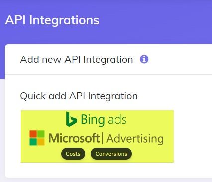 New Bing Ads integration