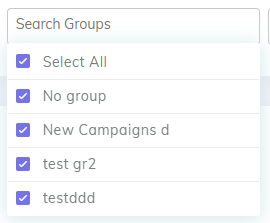 Campaigns status filter