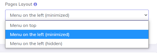 Configuration choose layout