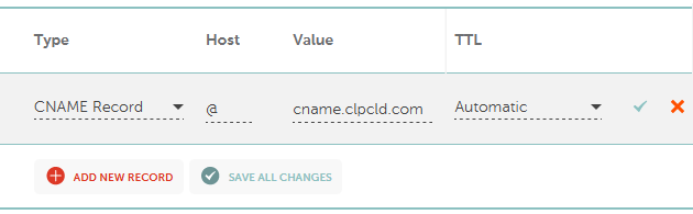 CNAME record setup in Namecheap