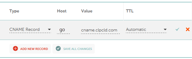 CNAME record setup in Namecheap