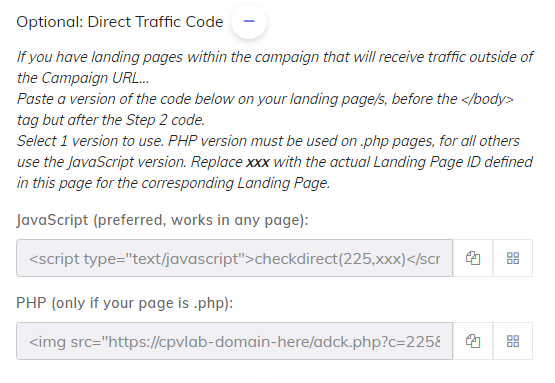 Direct Traffic code