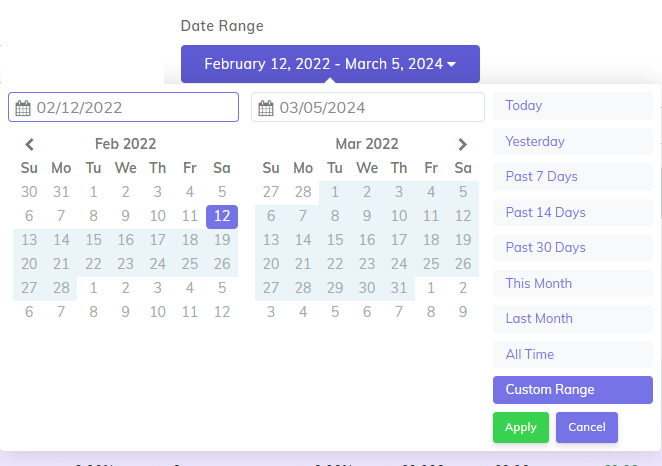 Date Range