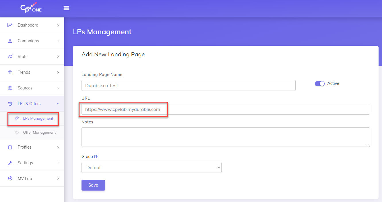 Durable LPs Management