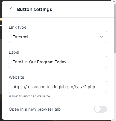 Durable button settings