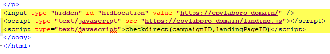 Facebook direct traffic code