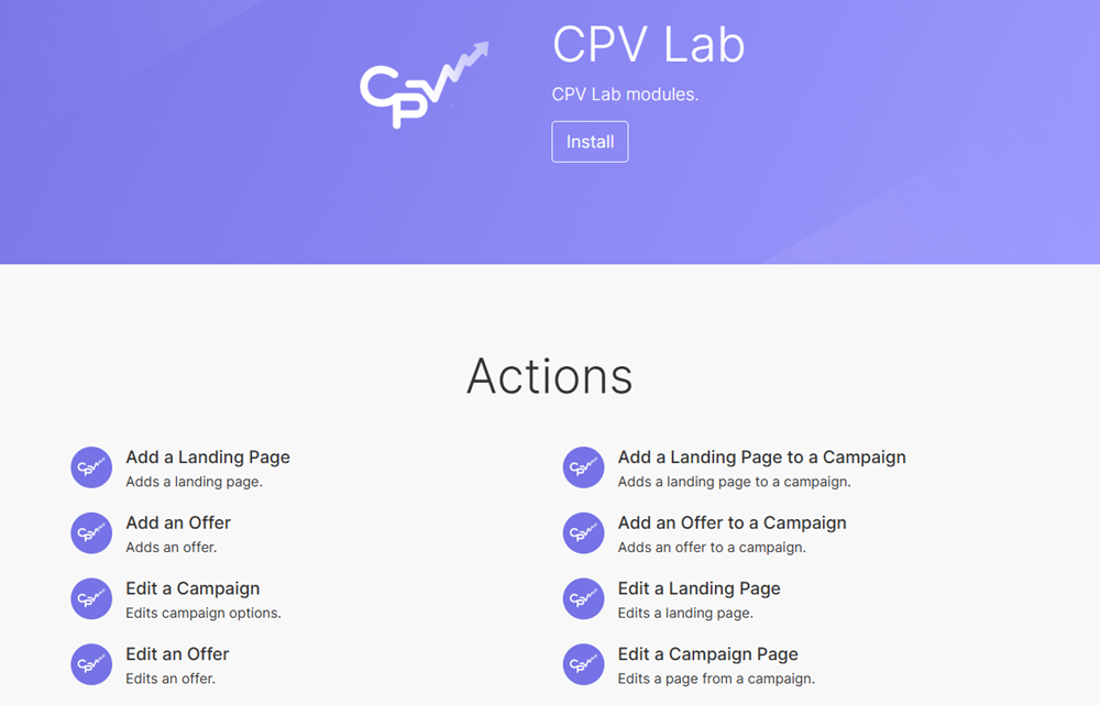 CPV Lab | CPV One custom app inside Make.com interface