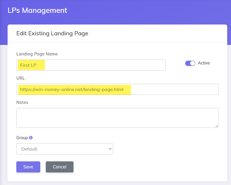 Add Micrososft Ads landing page
