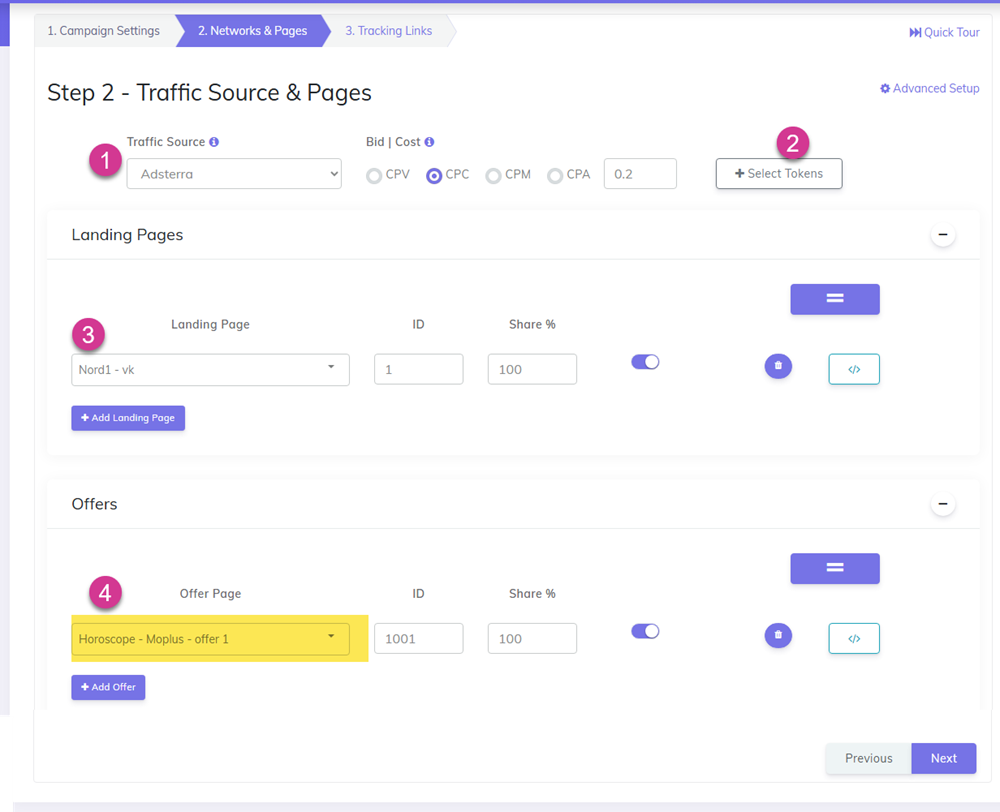 Mobplus campaign created in in CPV Lab | CPV One 