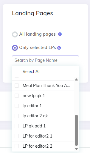 access except to selected campaigns