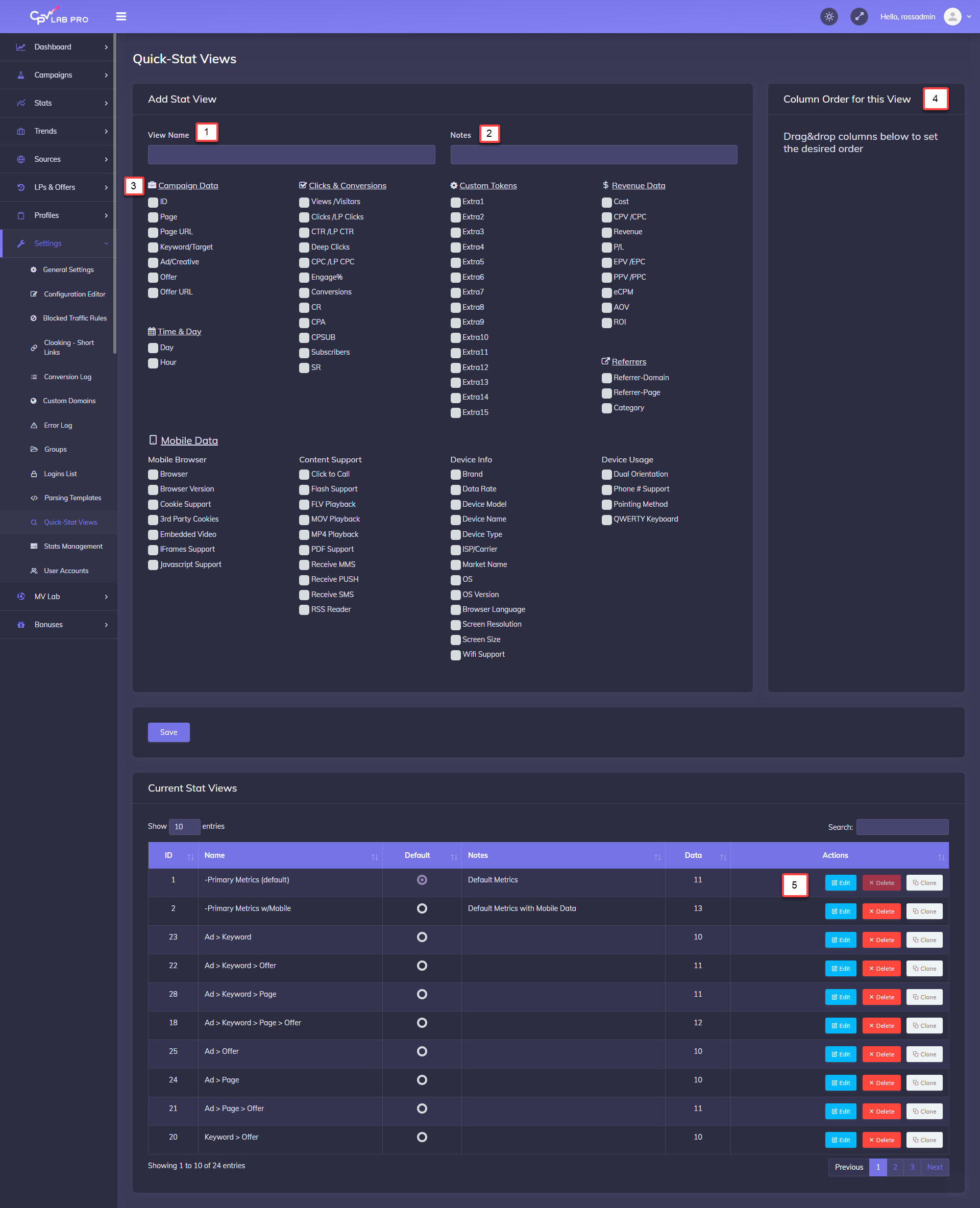 Quick Stat Views