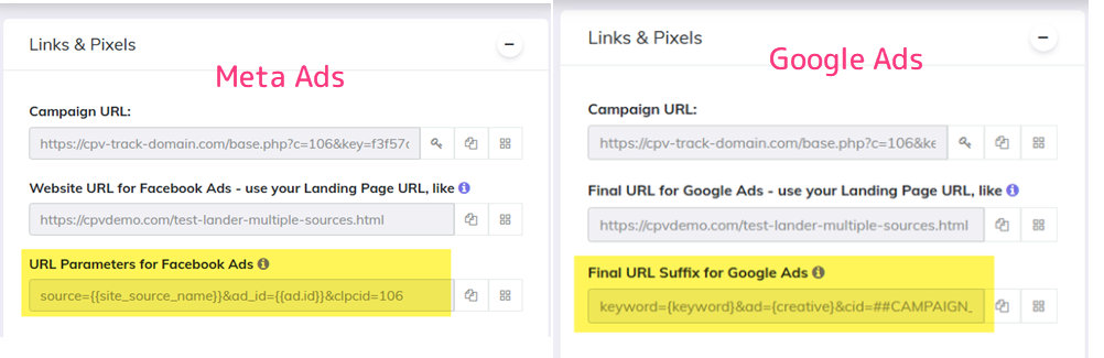 Final Suffix for Meta and Google Ads in CPV Lab | CPV One